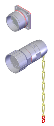 ANSCHLUSSDOSE+KURZSCHLUSS-26P-103042 (Nº de pedido 103042)
