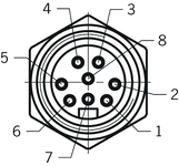 Diagrama dos contatos do conector