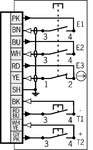 Wiring diagram 210 with 2 pushbuttons