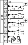 Wiring diagram 4131 (without door monitoring contact)