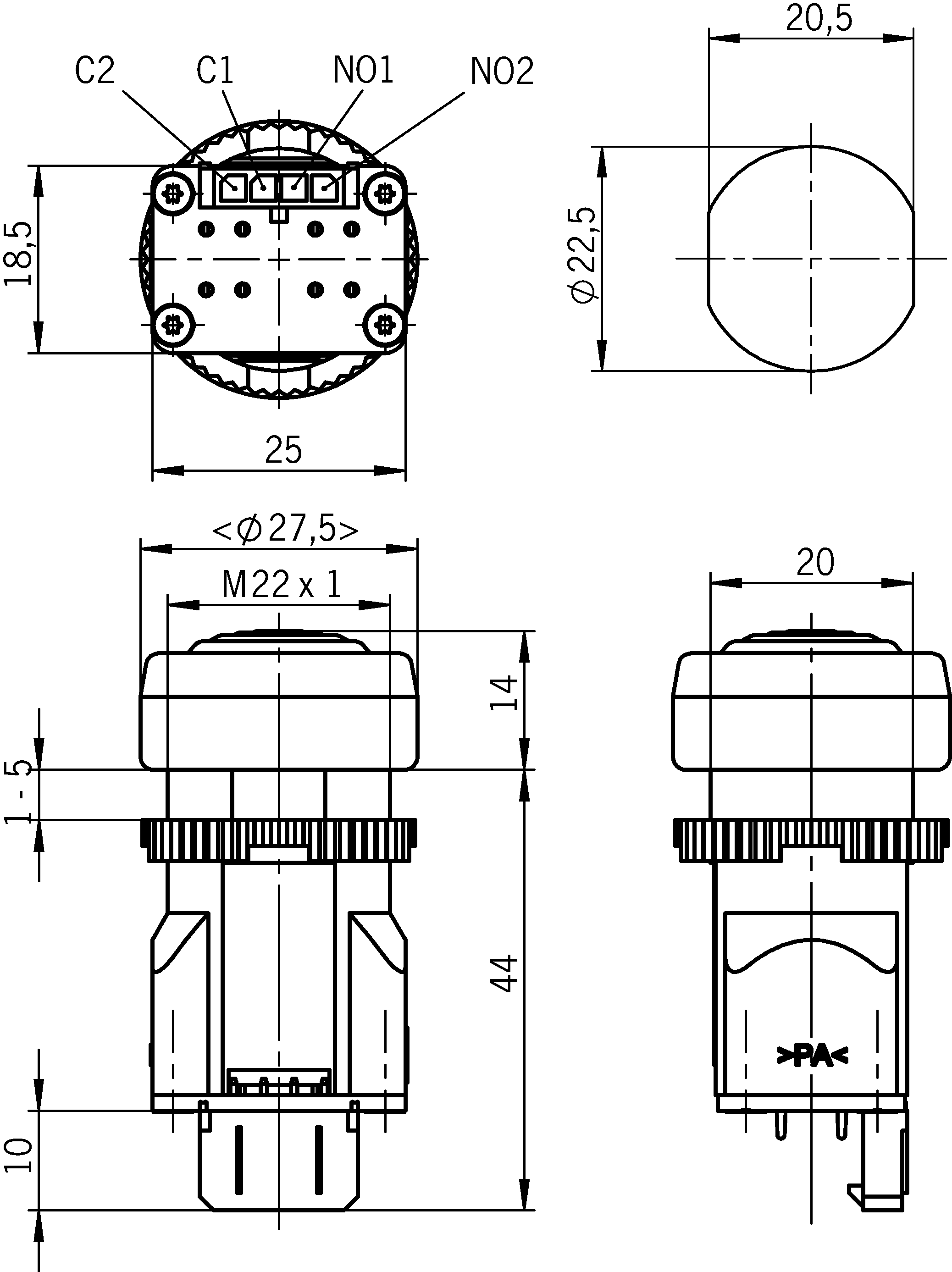 Dimensional drawings