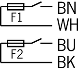 Diagrama de circuito CMS-R-BZB… (não acionado)