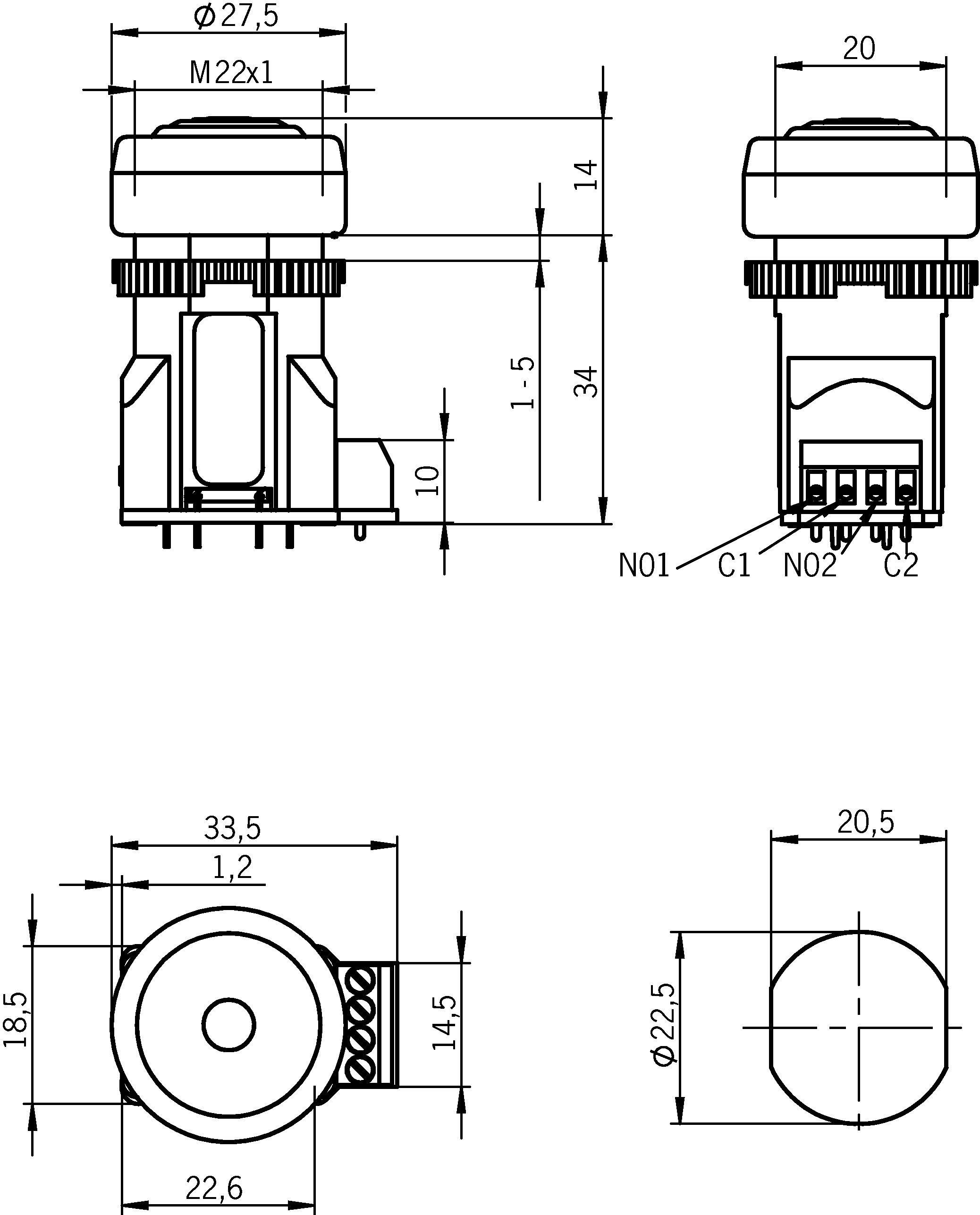 Dimensional drawings