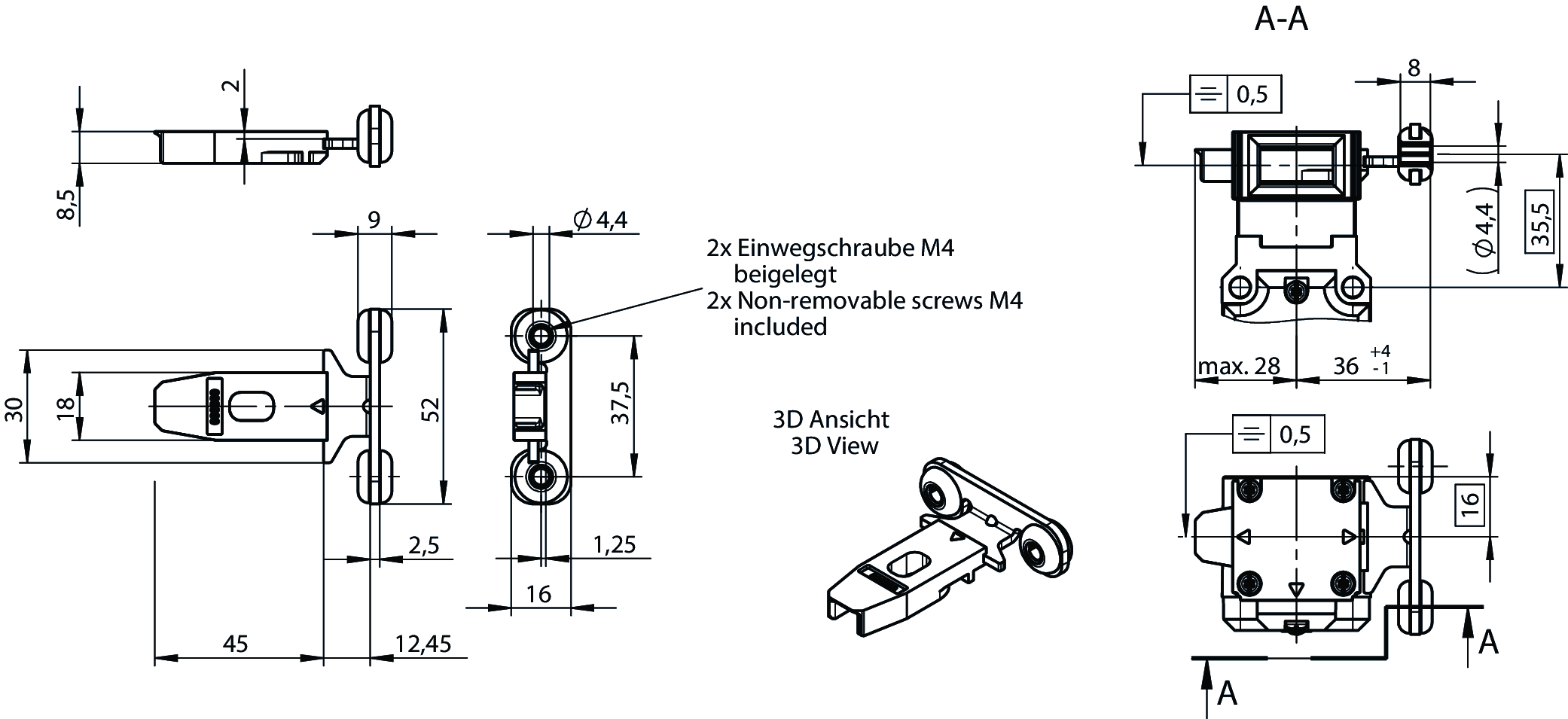 Dimensional drawings