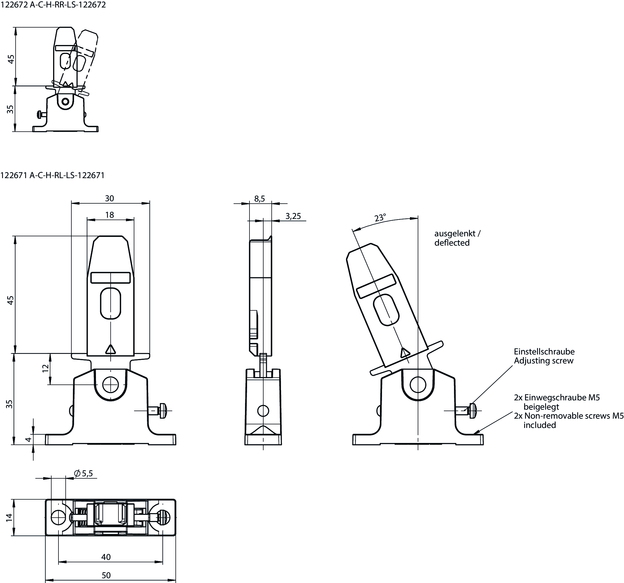Dimensional drawings