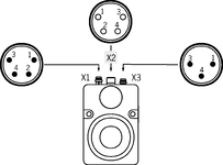 Raccordement de la tension de service de l’électroaimant connecteur S1. Une diode de roue libre est déjà intégrée à chaque CEM.